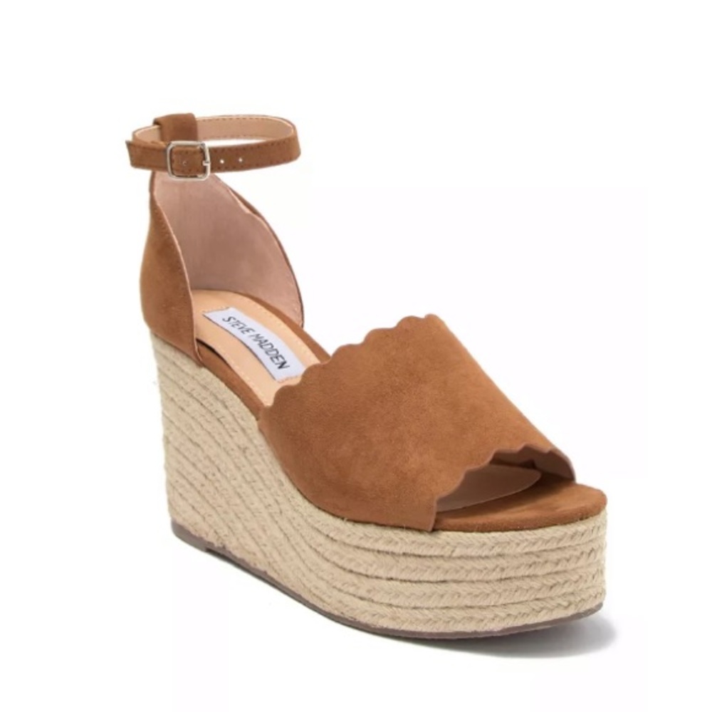 Steve Madden Camel Colored Wedge- Size 7 - image 1
